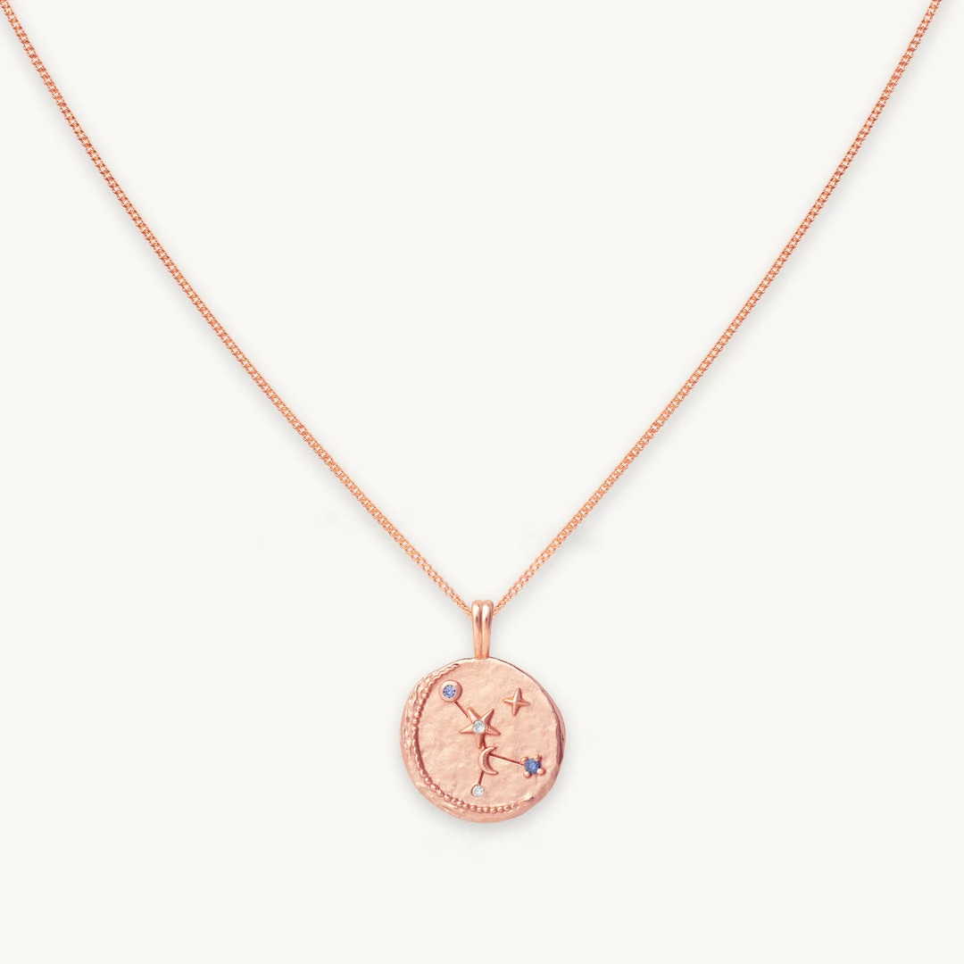 Astrid & Miyu Cancer Zodiac Pendant Necklace In Rose Gold 3 Astrid & Miyu Cancer Zodiac Pendant Necklace In Rose Gold