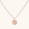 Astrid & Miyu Gemini Zodiac Pendant Necklace In Rose Gold 1 Astrid & Miyu Gemini Zodiac Pendant Necklace In Rose Gold