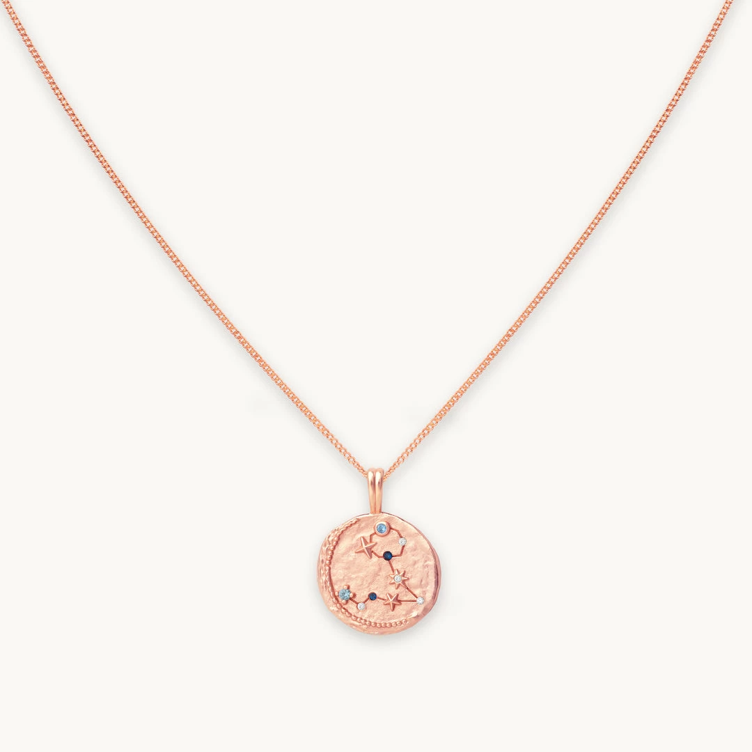 Astrid & Miyu Pisces Zodiac Pendant Necklace In Rose Gold 3 Astrid & Miyu Pisces Zodiac Pendant Necklace In Rose Gold