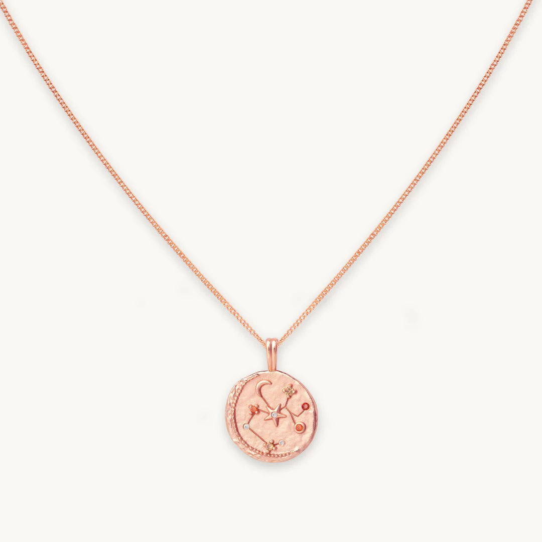 Astrid & Miyu Sagittarius Zodiac Pendant Necklace In Rose Gold Zodiac Necklaces 3 Astrid & Miyu Sagittarius Zodiac Pendant Necklace In Rose Gold Zodiac Necklaces