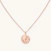 Astrid & Miyu Scorpio Zodiac Pendant Necklace In Rose Gold Zodiac Necklaces