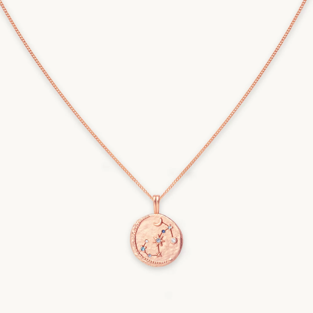 Astrid & Miyu Scorpio Zodiac Pendant Necklace In Rose Gold Zodiac Necklaces 3 Astrid & Miyu Scorpio Zodiac Pendant Necklace In Rose Gold Zodiac Necklaces