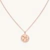 Astrid & Miyu Zodiac Necklaces Virgo Zodiac Pendant Necklace In Rose Gold 2 Astrid & Miyu Zodiac Necklaces Virgo Zodiac Pendant Necklace In Rose Gold