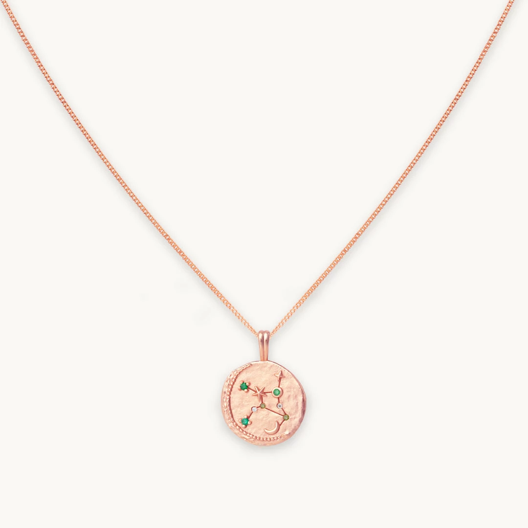 Astrid & Miyu Zodiac Necklaces Virgo Zodiac Pendant Necklace In Rose Gold 3 Astrid & Miyu Zodiac Necklaces Virgo Zodiac Pendant Necklace In Rose Gold