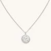 Astrid & Miyu Aquarius Zodiac Pendant Necklace In Silver Zodiac Necklaces