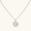 Astrid & Miyu Gemini Zodiac Pendant Necklace In Silver Zodiac Necklaces