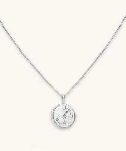 Astrid & Miyu Scorpio Zodiac Pendant Necklace In Silver