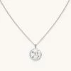 Astrid & Miyu Virgo Zodiac Pendant Necklace In Silver 1 Astrid & Miyu Virgo Zodiac Pendant Necklace In Silver