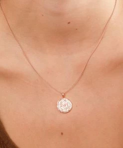 Astrid & Miyu Aquarius Zodiac Pendant Necklace In Rose Gold Pendant Necklaces 15 Astrid & Miyu Aquarius Zodiac Pendant Necklace In Rose Gold Pendant Necklaces