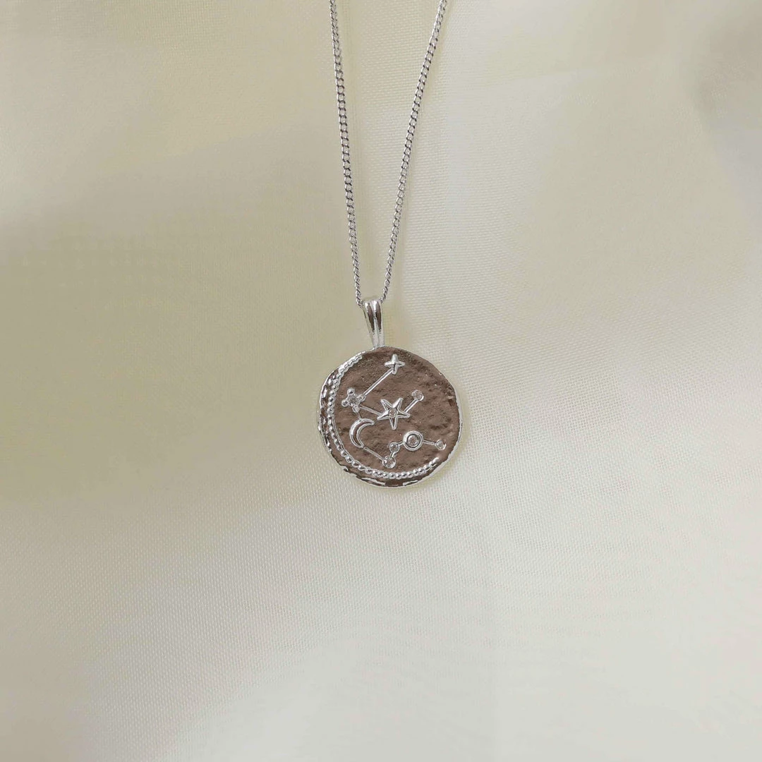 Astrid & Miyu Aquarius Zodiac Pendant Necklace In Silver Zodiac Necklaces 8 Astrid & Miyu Aquarius Zodiac Pendant Necklace In Silver Zodiac Necklaces