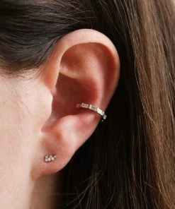 Astridandmiyu Baguette Crystal Stud Earrings In Silver 7 Astridandmiyu Baguette Crystal Stud Earrings In Silver