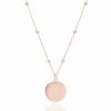 Astridandmiyu Basic Coin Necklace In Rose Gold