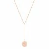 Astridandmiyu Sale Blossom Coin Lariat Necklace In Rose Gold 1 Astridandmiyu Sale Blossom Coin Lariat Necklace In Rose Gold