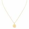 Astridandmiyu Sale Blossom Coin Pendant Necklace In Gold