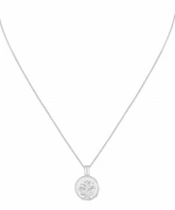 Astridandmiyu Sale Blossom Coin Pendant Necklace In Silver