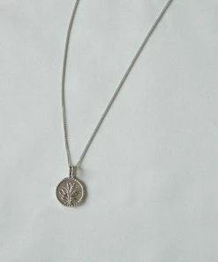 Astridandmiyu Sale Blossom Coin Pendant Necklace In Silver