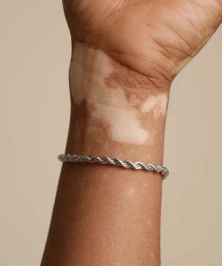 Astrid & Miyu Rope Bold Chain Bracelet In Silver Bracelets