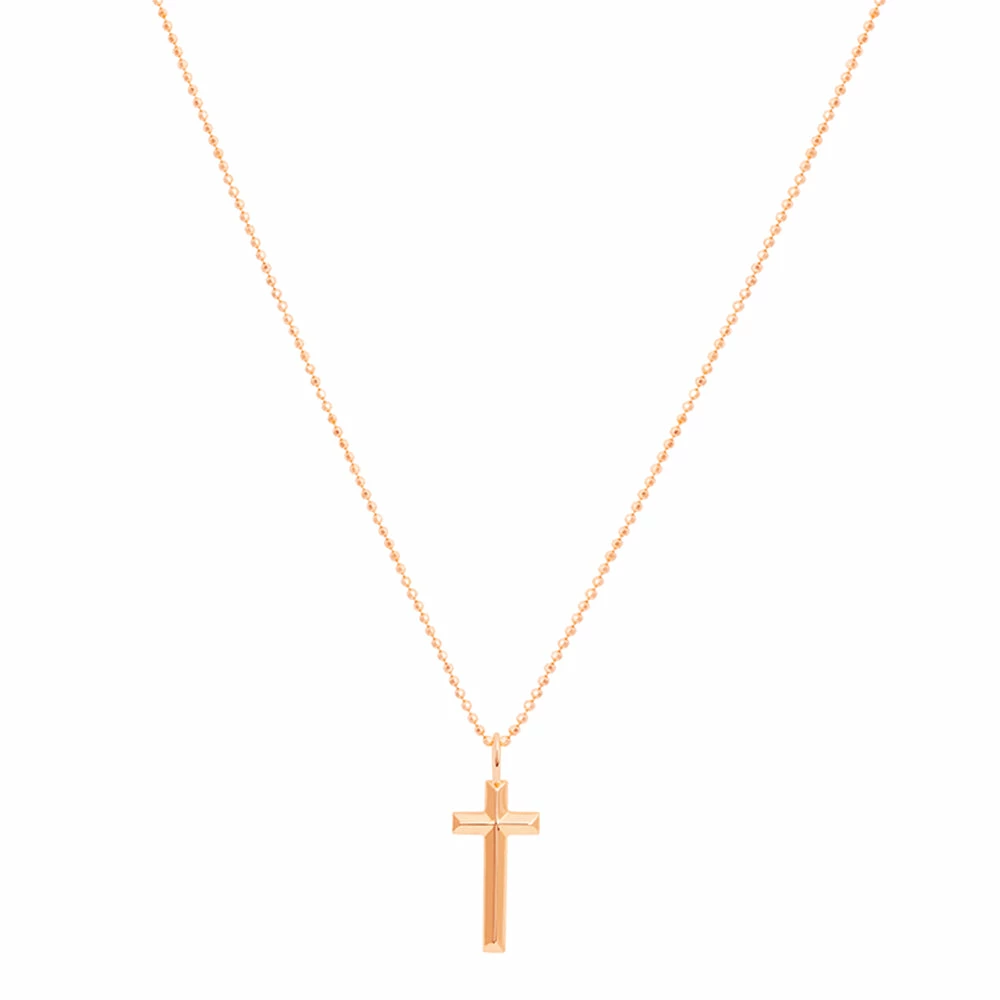 Astridandmiyu Boyfriend Cross Necklace In Rose Gold 3 Astridandmiyu Boyfriend Cross Necklace In Rose Gold
