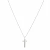 Astridandmiyu Boyfriend Cross Necklace In Silver