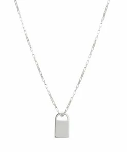 Astridandmiyu Boyfriend Padlock Necklace In Silver