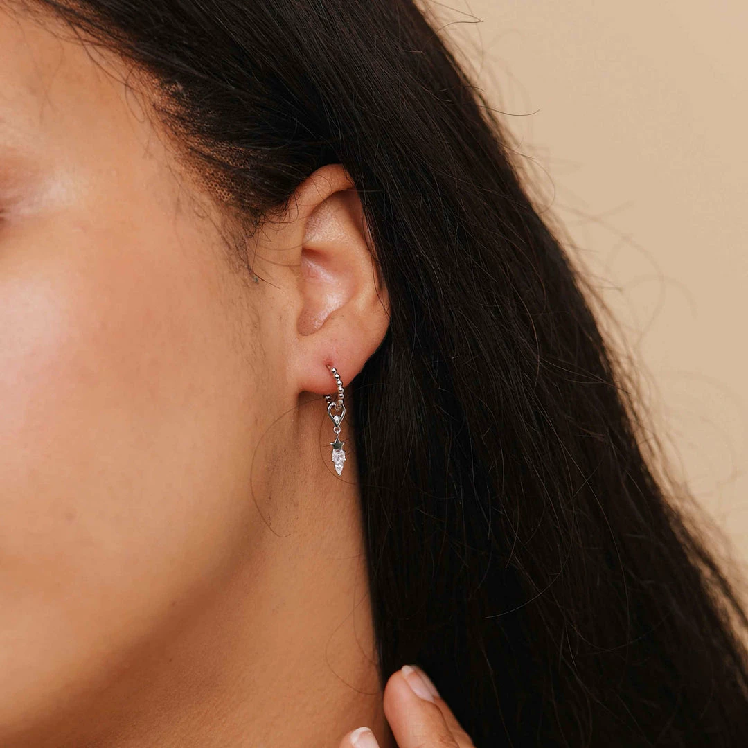 Astridandmiyu Star & Stones Earring Charm In Silver 6 Astridandmiyu Star & Stones Earring Charm In Silver