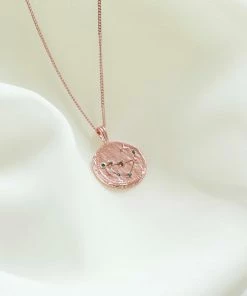 Astrid & Miyu Capricorn Zodiac Pendant Necklace In Rose Gold 12 Astrid & Miyu Capricorn Zodiac Pendant Necklace In Rose Gold