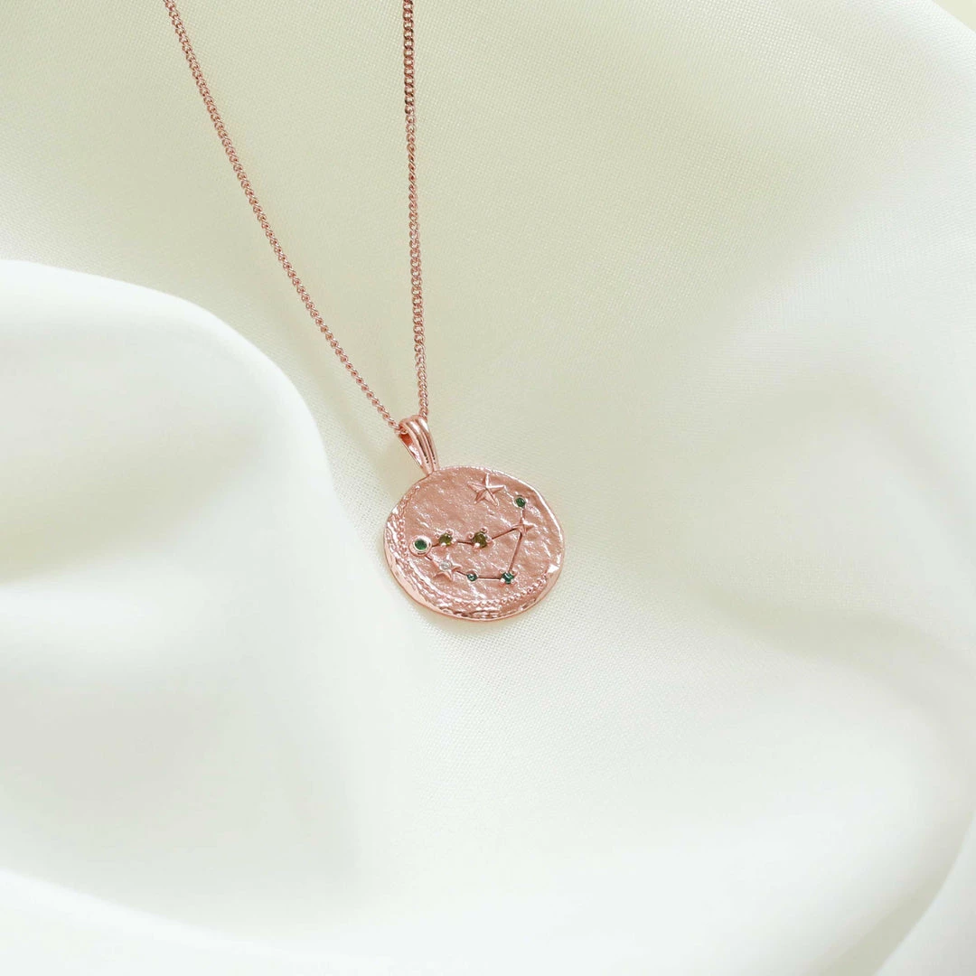 Astrid & Miyu Capricorn Zodiac Pendant Necklace In Rose Gold 7 Astrid & Miyu Capricorn Zodiac Pendant Necklace In Rose Gold
