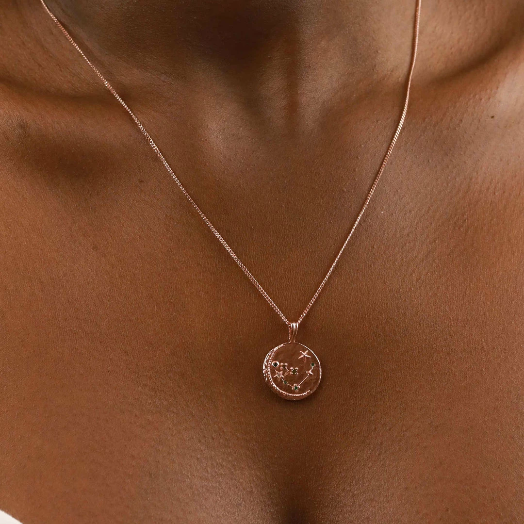 Astrid & Miyu Capricorn Zodiac Pendant Necklace In Rose Gold 8 Astrid & Miyu Capricorn Zodiac Pendant Necklace In Rose Gold