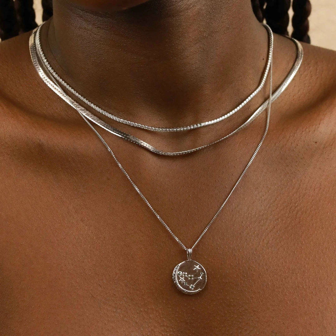Astrid & Miyu Zodiac Necklaces Capricorn Zodiac Pendant Necklace In Silver 4 Astrid & Miyu Zodiac Necklaces Capricorn Zodiac Pendant Necklace In Silver