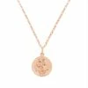 Astridandmiyu Boyfriend Medallion Necklace In Rose Gold