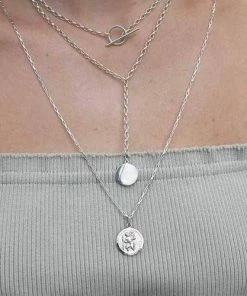 Astridandmiyu Boyfriend Medallion Necklace In Silver Sale