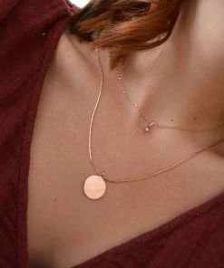 Astrid & Miyu Sale Fine Twist Chain 40cm In Rose Gold