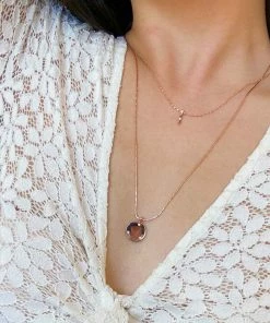 Astrid & Miyu Sale Fine Twist Chain 40cm In Rose Gold