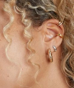 Astrid & Miyu Cosmic Dome Hoops In Gold Best Sellers