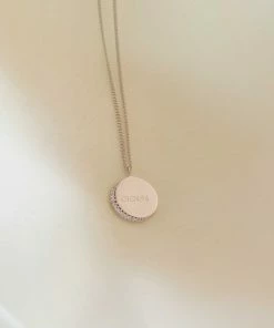 Astridandmiyu Necklaces Crystal Crescent Pendant Necklace In Silver 12 Astridandmiyu Necklaces Crystal Crescent Pendant Necklace In Silver