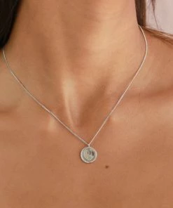 Astridandmiyu Necklaces Crystal Crescent Pendant Necklace In Silver 13 Astridandmiyu Necklaces Crystal Crescent Pendant Necklace In Silver