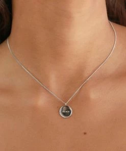 Astridandmiyu Necklaces Crystal Crescent Pendant Necklace In Silver 14 Astridandmiyu Necklaces Crystal Crescent Pendant Necklace In Silver