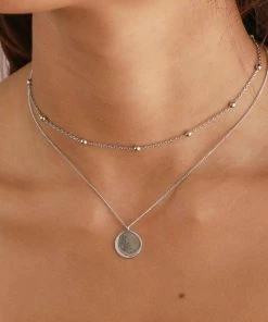 Astridandmiyu Necklaces Crystal Crescent Pendant Necklace In Silver 15 Astridandmiyu Necklaces Crystal Crescent Pendant Necklace In Silver