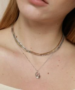 Astrid & Miyu Necklaces Curb Chain Necklace In Gold