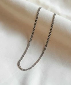Astrid & Miyu Curb Chain Necklace In Silver 9 Astrid & Miyu Curb Chain Necklace In Silver