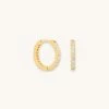 Astrid & Miyu Dia Base Hoops In Gold Earrings 2 Astrid & Miyu Dia Base Hoops In Gold Earrings
