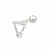 Astridandmiyu Diamond Chain Barbell In Silver Sale