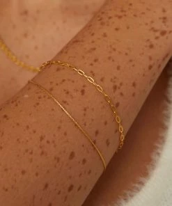 Astridandmiyu Double Chain Bracelet In Gold Bracelets