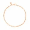 Astridandmiyu Double Chain Bracelet In Rose Gold Bracelets
