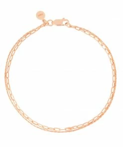 Astridandmiyu Double Chain Bracelet In Rose Gold Bracelets