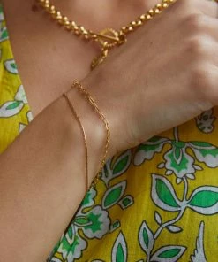 Astridandmiyu Double Chain Bracelet In Gold Bracelets