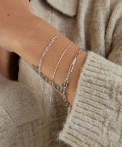 Astridandmiyu Double Chain Bracelet In Silver Bracelets