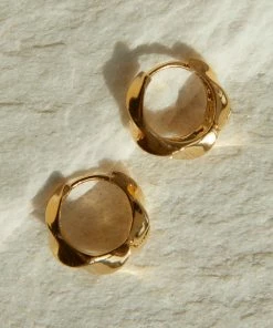 Astridandmiyu Elemental Hoops In Gold Earrings