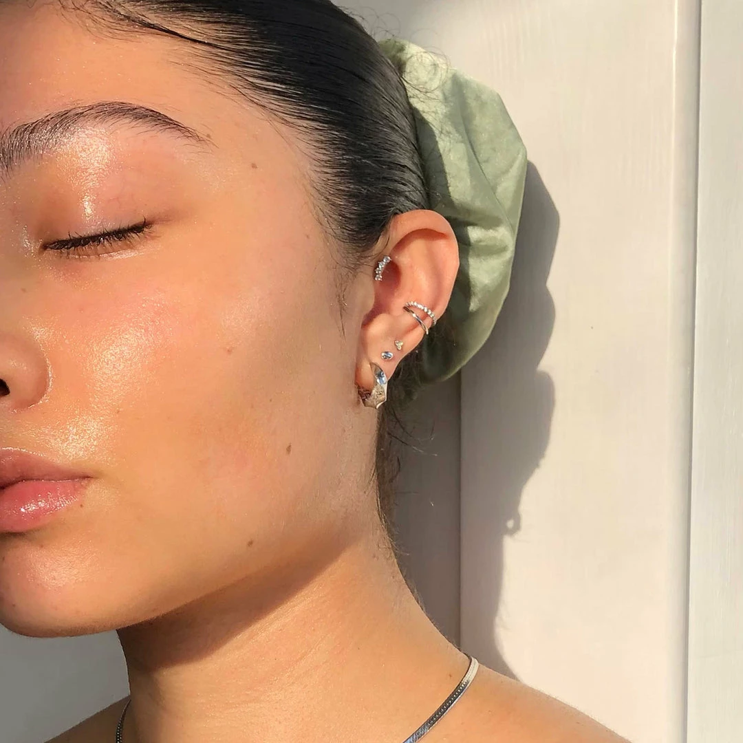 Astridandmiyu Molten Small Stud Earrings In Silver 5 Astridandmiyu Molten Small Stud Earrings In Silver