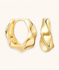Astridandmiyu Elemental Hoops In Gold Earrings